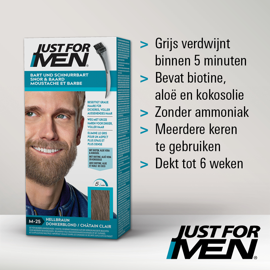 Just For Men Snor & Baard Donkerblond M25 5 ml