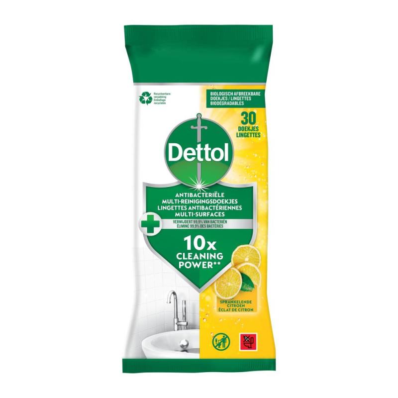 Dettol Multi Reinigings Doekjes Citroen 30 st