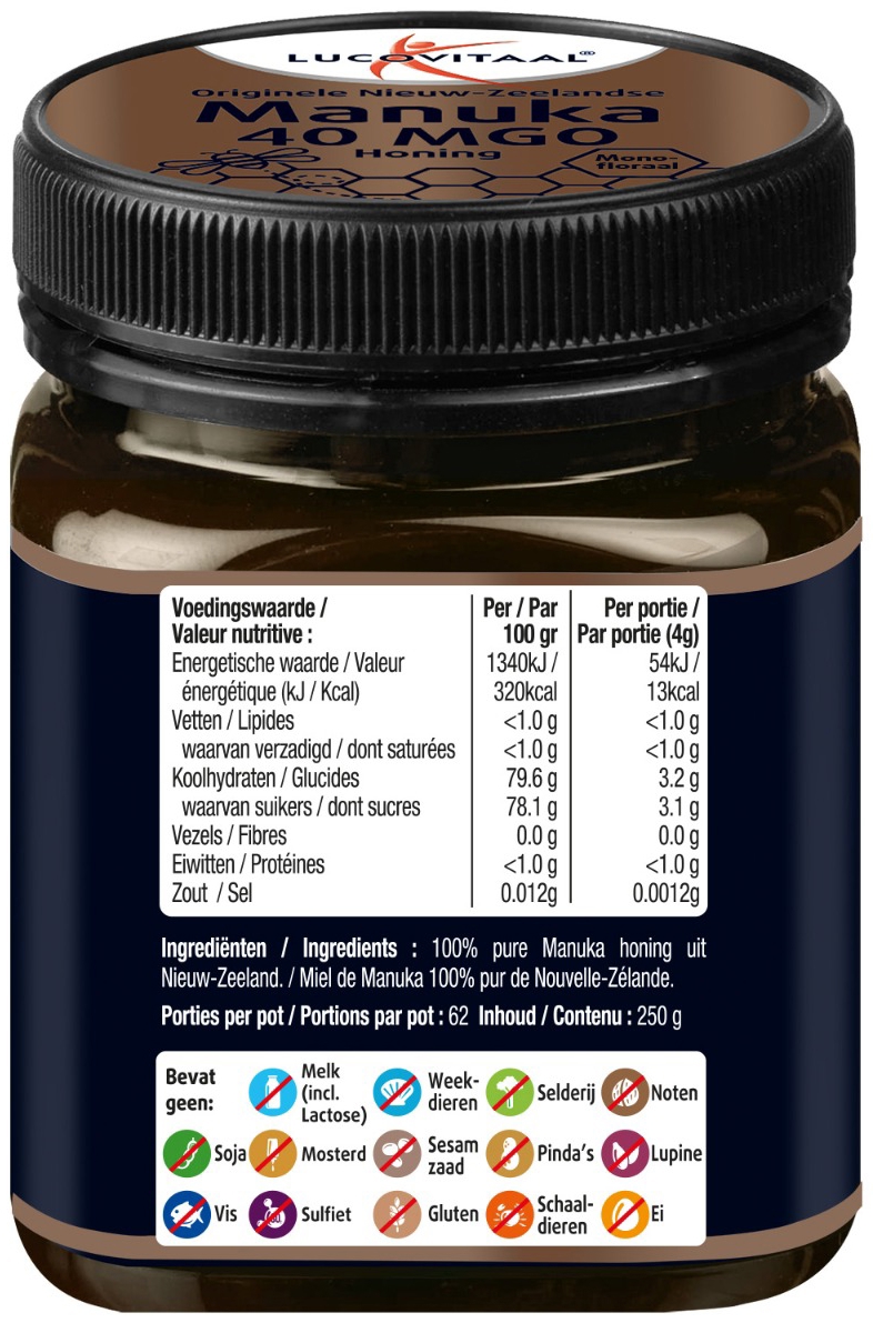 Lucovitaal Manuka Honing 40MGO 250g