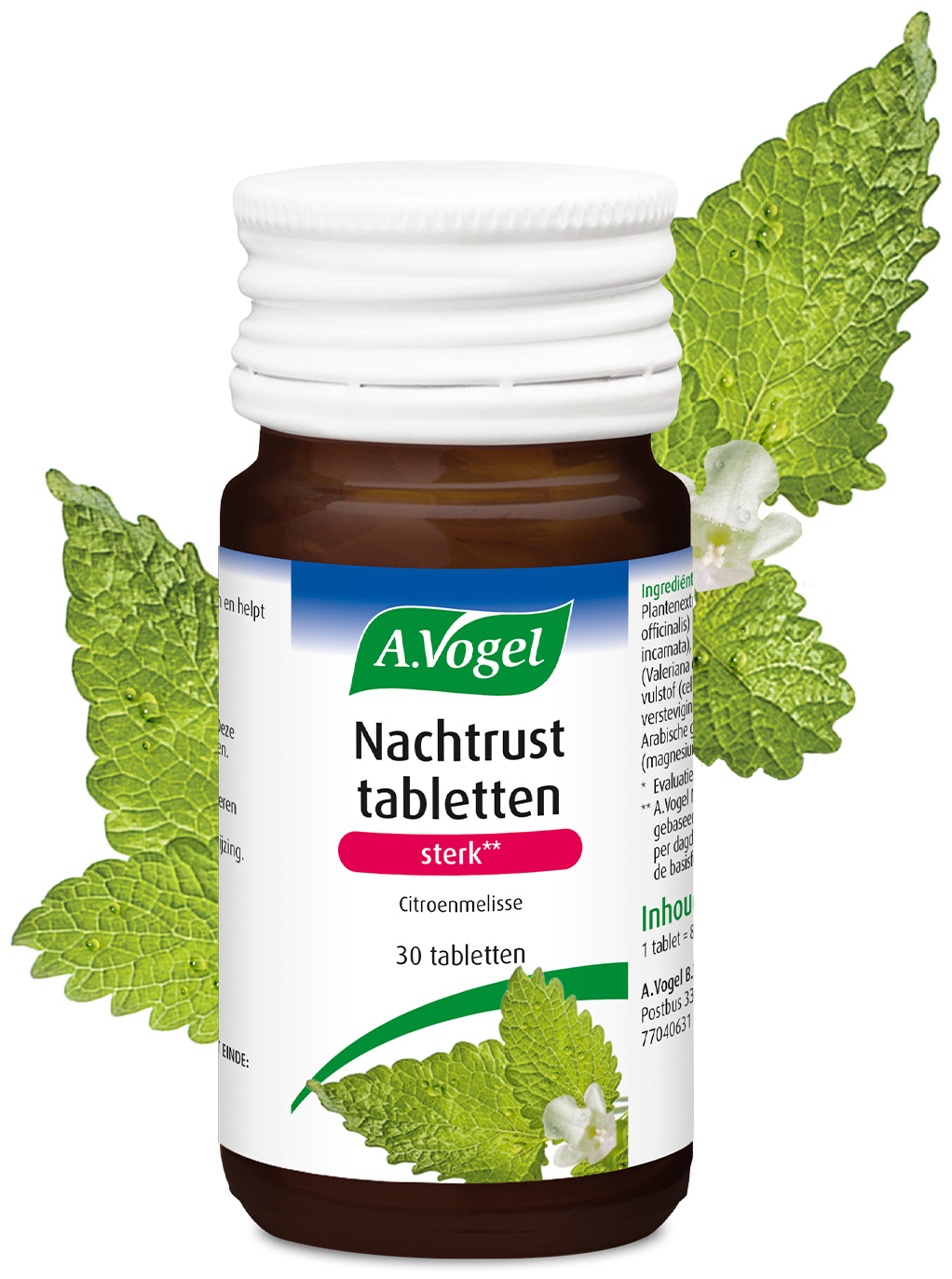 A.Vogel Dormeasan Citroenmelisse Nachtrust sterk tabletten 30 Stuks