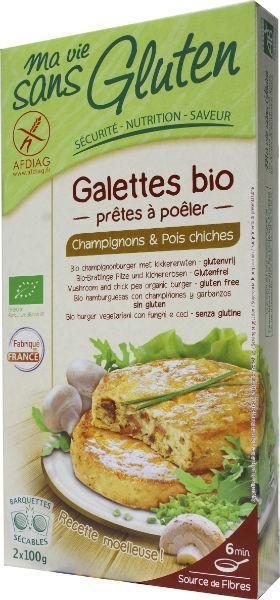Ma Vie Sans Championburger Kikkererwten Bio - Glutenvrij 2x100g