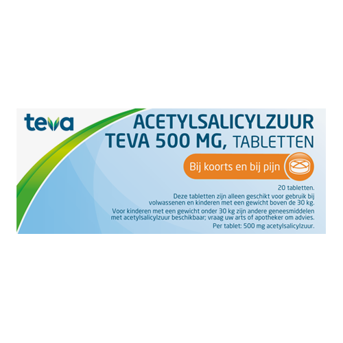 Acetylsalicylzuur 500mg 20 tabletten