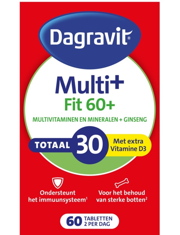 Totaal 30 Vitaal 60+ Multivitaminen 60 Tabletten
