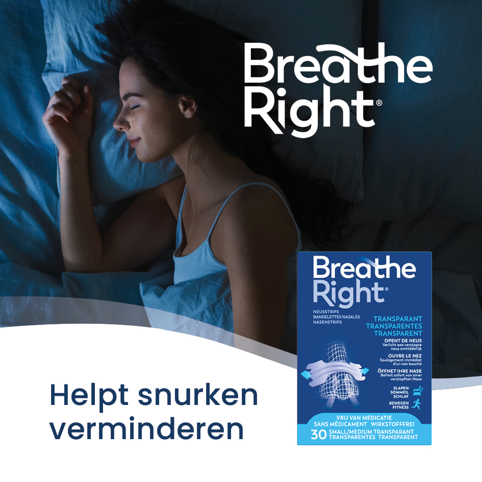 Breathe Right Neusstrips Small/Medium Transparant 30 stuks