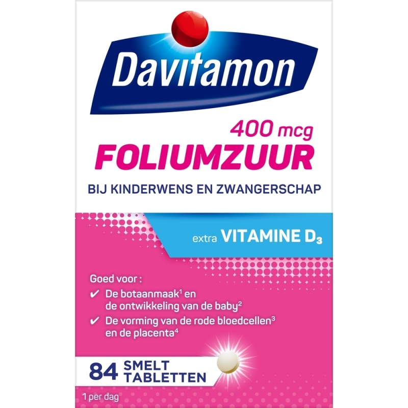 Foliumzuur Vitamine D3 84 tabletten