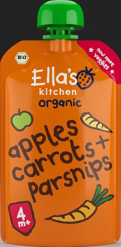 Apples carrots & parsnips 4+ maanden knijpz bio 120G