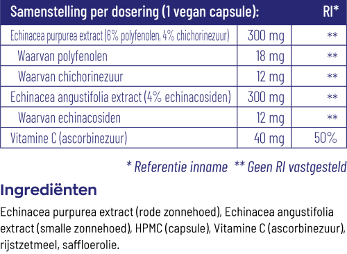 Vitakruid Echinacea Purpurea-Angustifolia 90 Vegan Capsules