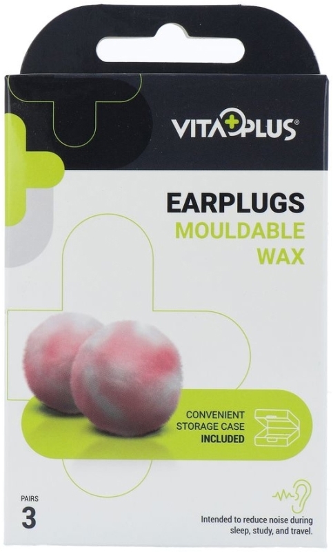 Oordopje Siliconen Rond Wit/roze 6st