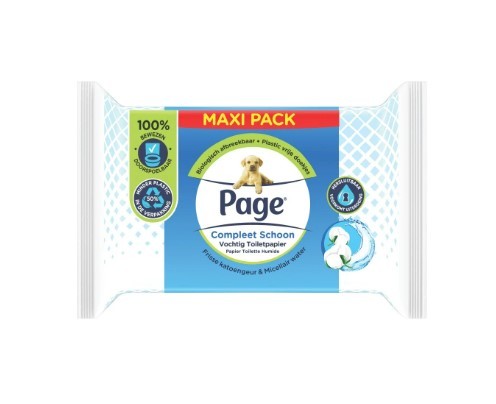 Compleet Schoon Vochtig Toiletpapier 76 stuks