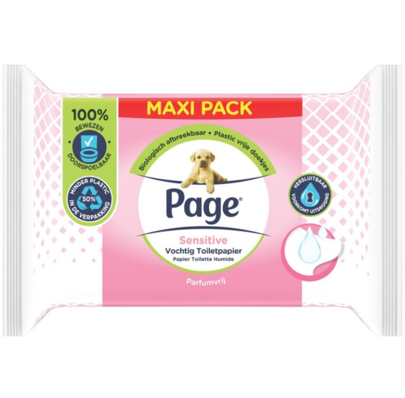 Vochtig Toiletpapier Sensitive 74st