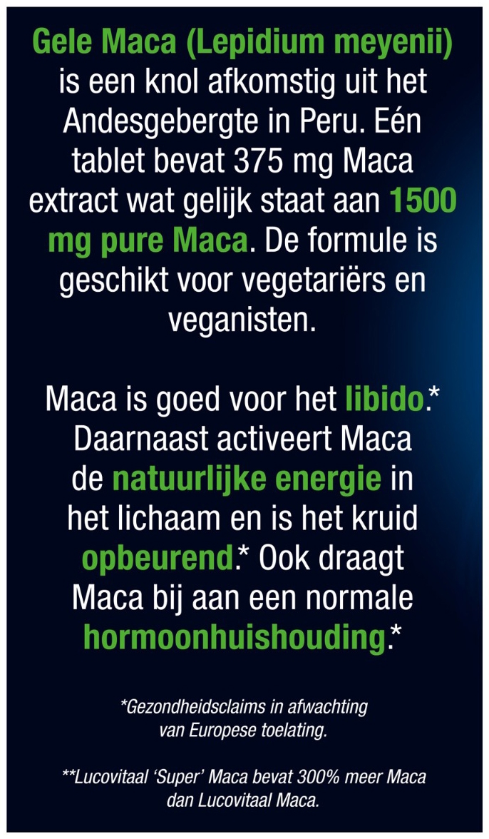 Lucovitaal Maca Super 1500 mg 60 tabletten