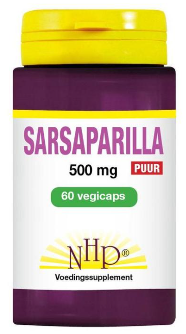 NHP Sarsaparilla 500 mg Puur 60vc