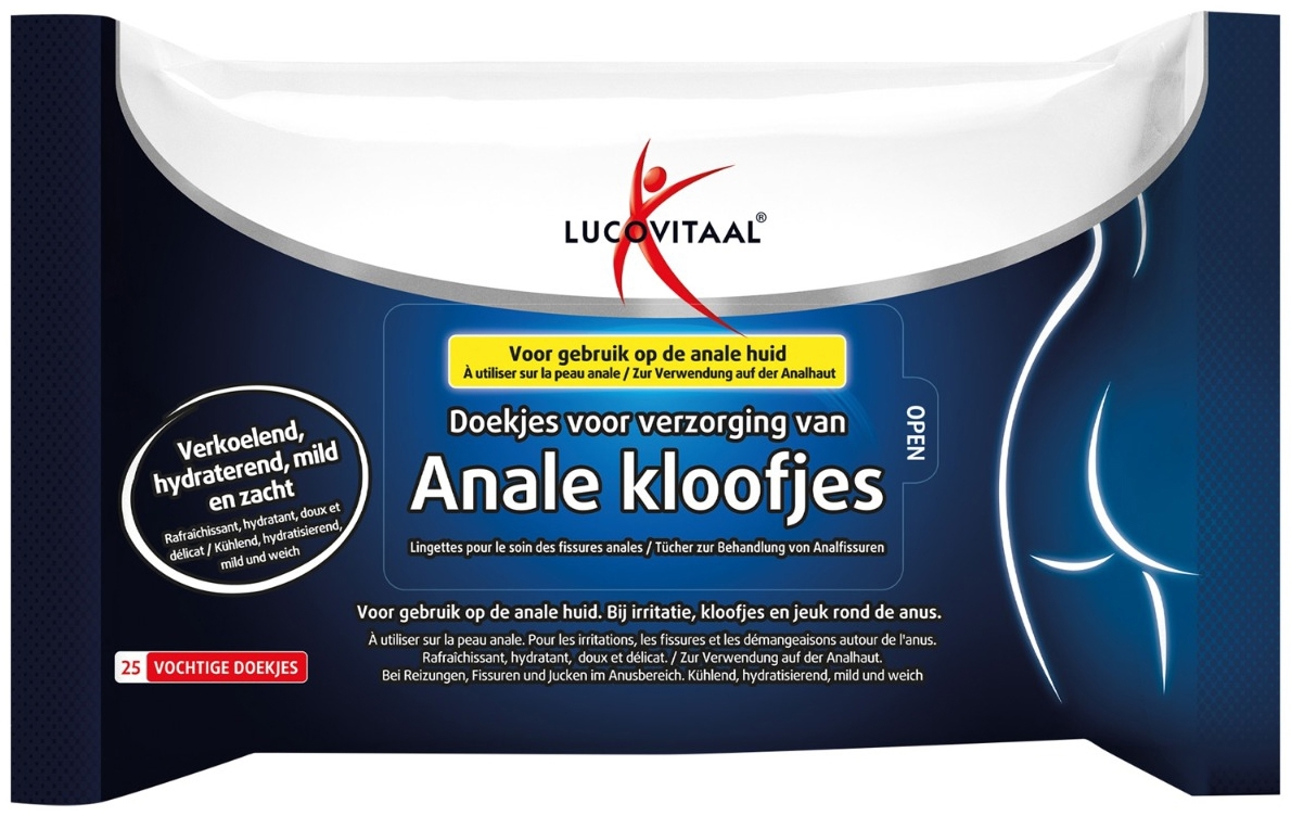 Lucovitaal Anale Kloofjes Doekjes 25 stuks