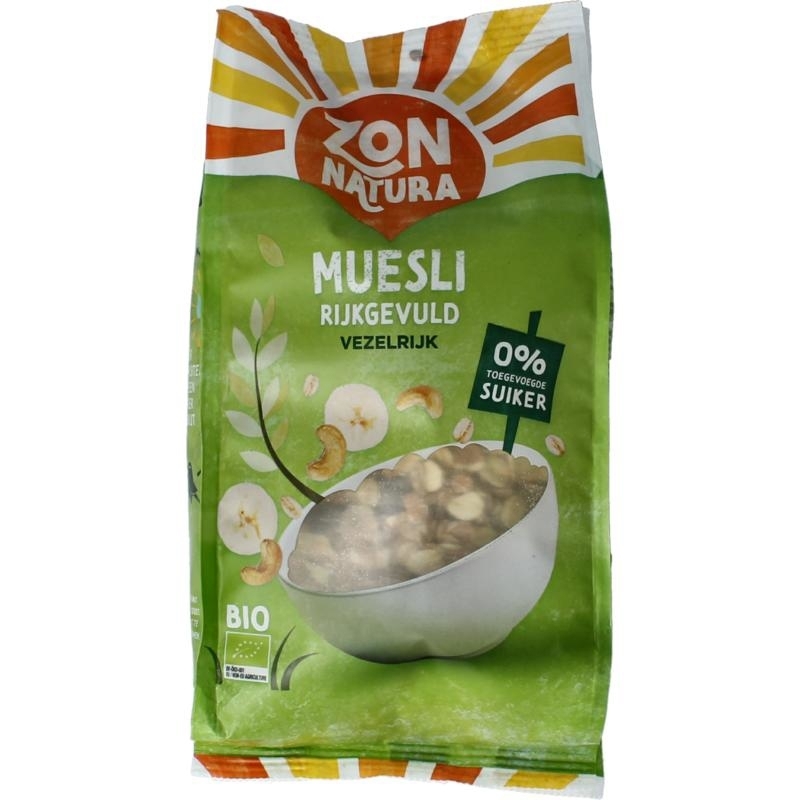Zonnatura Muesli rijk gevuld bio 475g