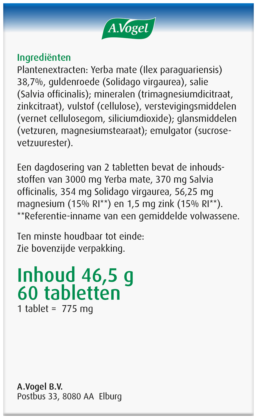 A.Vogel Famosan Overgang Gewichtsbeheersing tabletten 60 Stuks