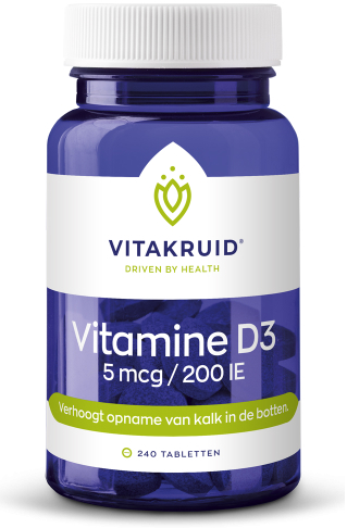 Vitakruid Vitamine D3 5 mcg 250 tabletten
