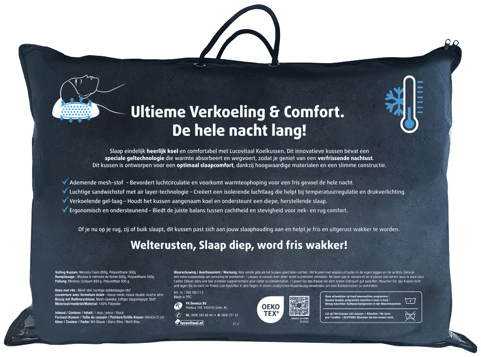 Lucovitaal Koelkussen Orthopedisch 1st