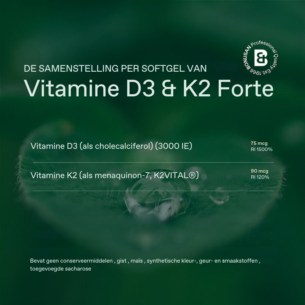 Bonusan Vitamine D3 & K2 60 Softgels