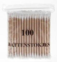 Wattenstokjes Hout 100 stuks