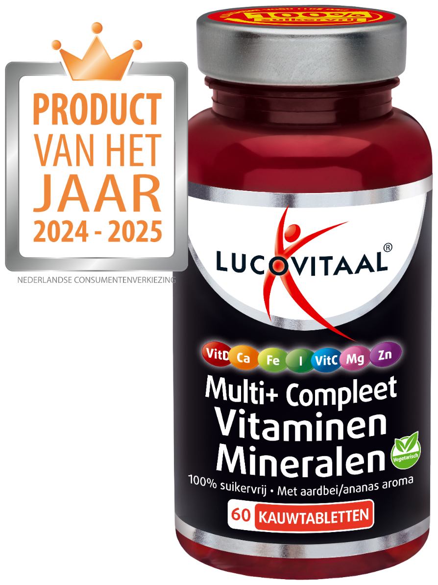Lucovitaal Multi+ Vitaminen & Mineralen 60 kauwtabletten