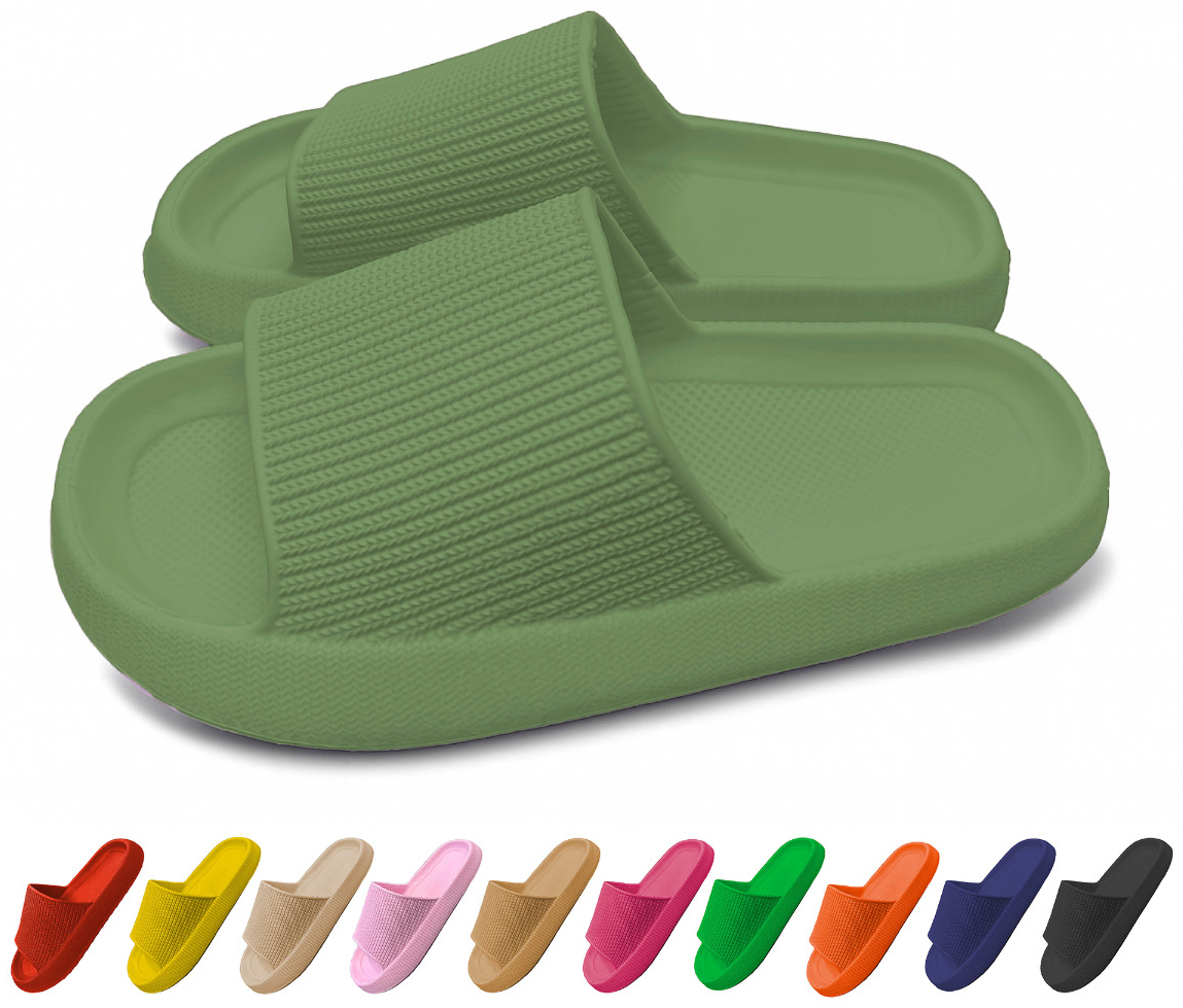 Lucovitaal Orthopedische Zomer Badslippers Olijfgroen maat 35-36 1 Paar