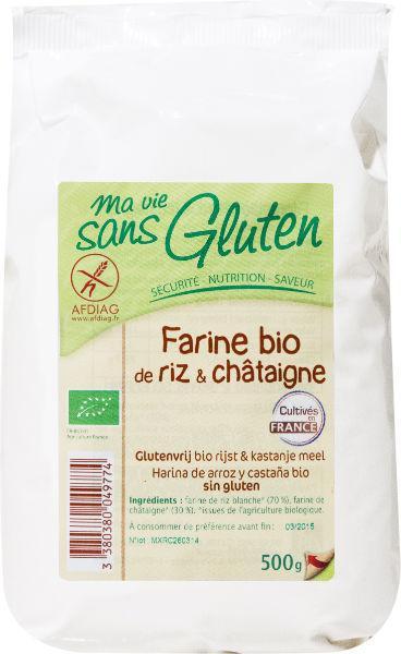Rijst & kastanjemeel bio - glutenvrij 500g