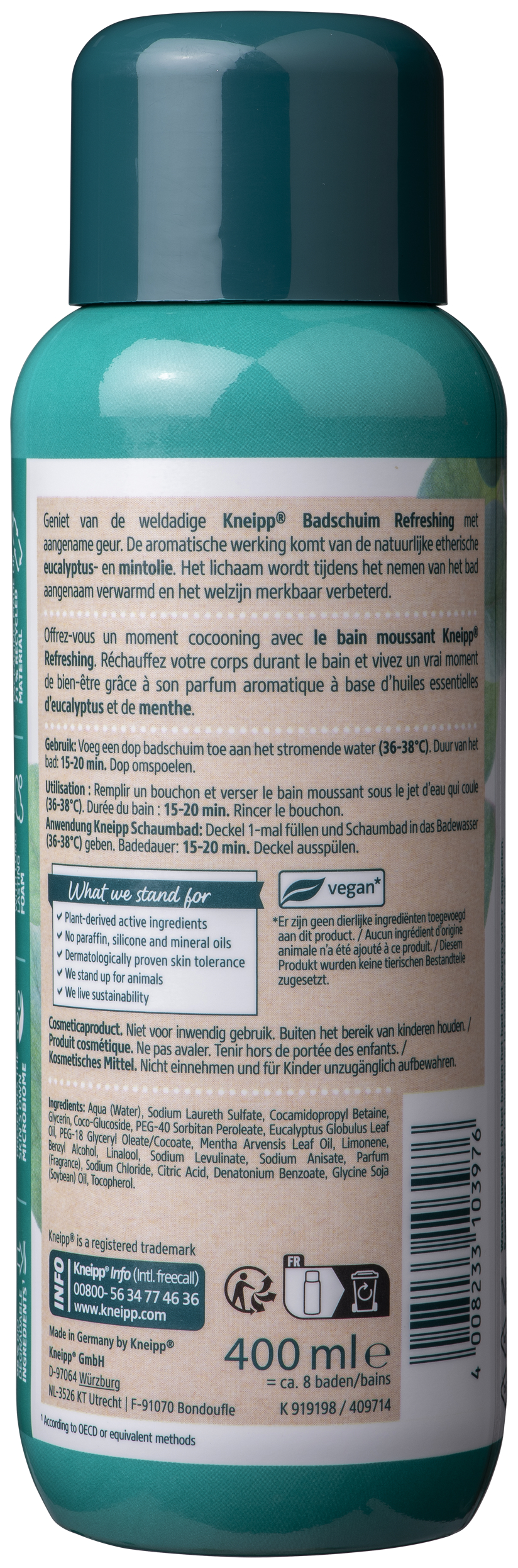 Kneipp Badschuim Mint Eucalyptus 400 ML