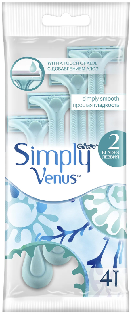 Gillette Wegwerpscheermesjes Simply Venus 4 stuks