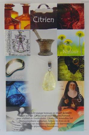 Hanger gezondheidssteen citrien 1kaart