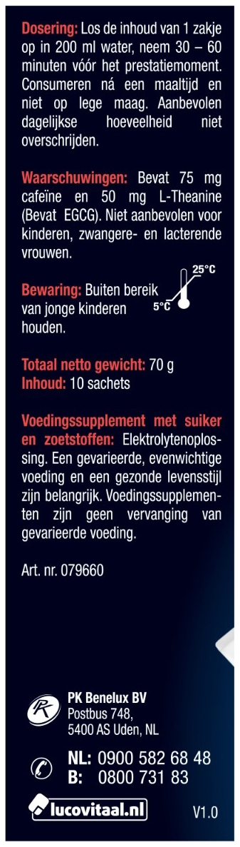 Lucovitaal Elektrolyten Pre Performance Sachets 10st