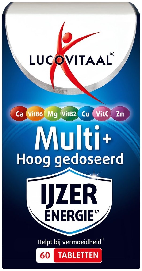 Lucovitaal Multi+ Ijzer Energie Hoog Gedoseerd 60 tabletten