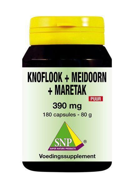 Knoflook-Meidoorn-Maretak 390 mg puur 180capsules
