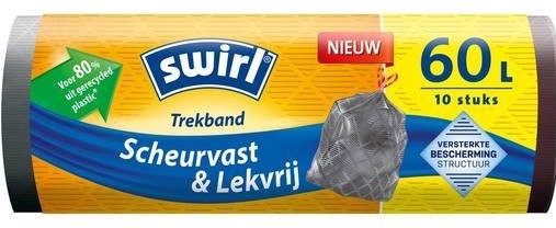 Swirl Afvalzak 60lt Trekband 10st