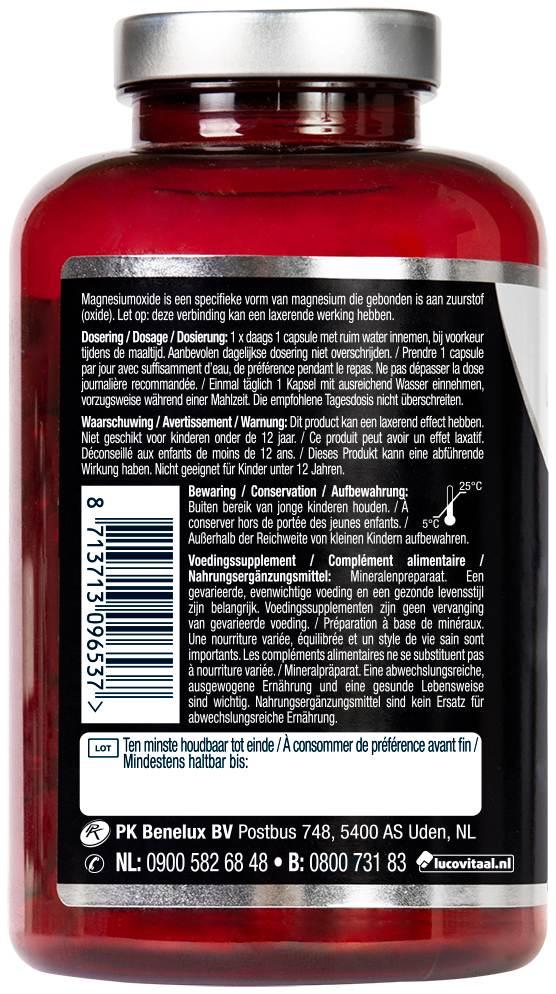 Lucovitaal Magnesium Oxide 375mg 90 capsules