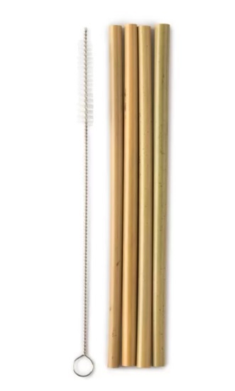 Rietjes Bamboe + Borstel 4 stuks
