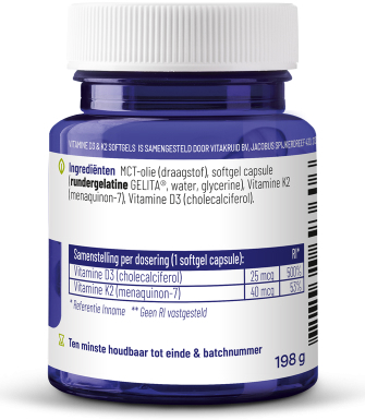 Vitakruid Vitamine D3 & K2 Softgels 90 stuks