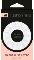 Nails natural stiletto 24st