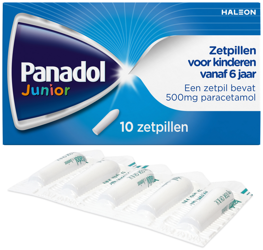 Junior Zetpillen 500 mg Voor Kinderen Vanaf 6 Jaar 10 Zetpillen
