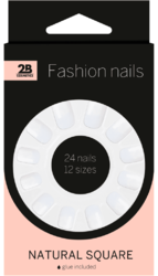 Nails natural square 24st
