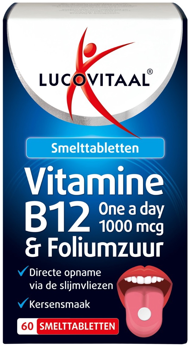 Lucovitaal B12 & foliumzuur smelttablet 60 Tabletten