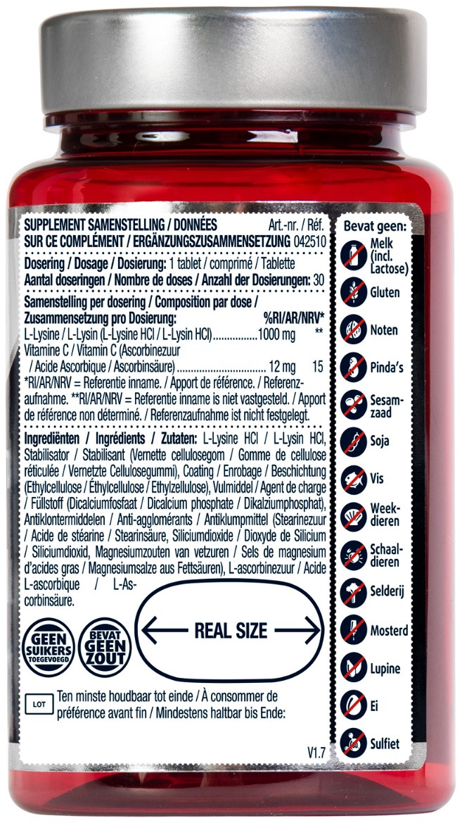 Lucovitaal L-Lysine 1000mg 30 tabletten