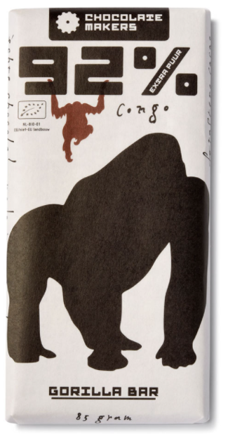 Gorilla Bar Extra Puur 92% Biologisch 85g