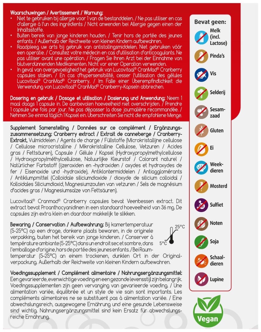 Lucovitaal CranMed Cranberry 28 capsules