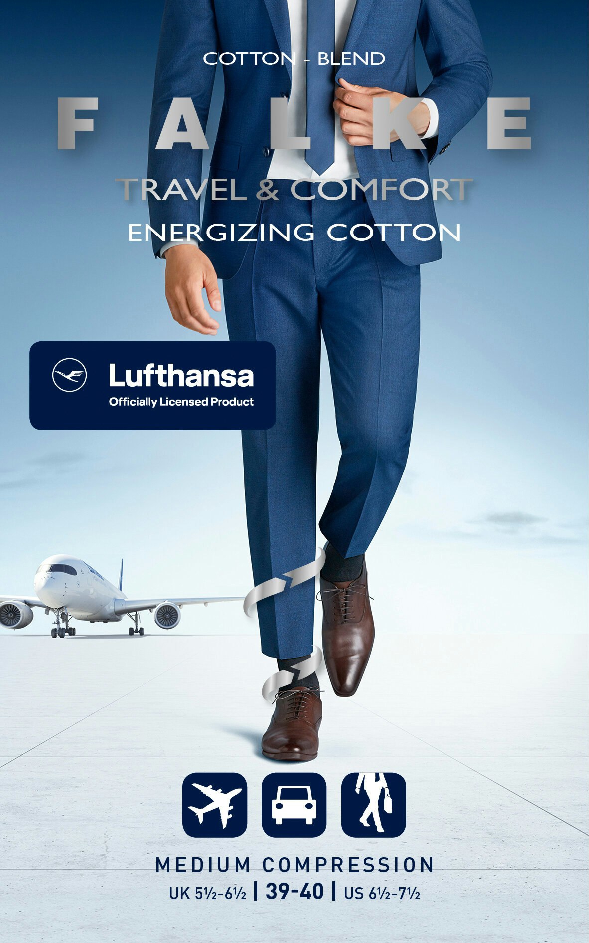 FALKE Heren Energizing Cotton Kniekousen Black