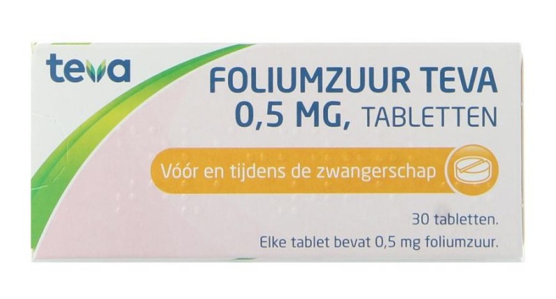 Foliumzuur 0.5mg 30 tabletten