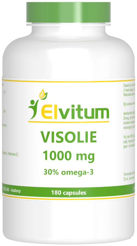 Elvitum Visolie 1000mg Omega3 180cp