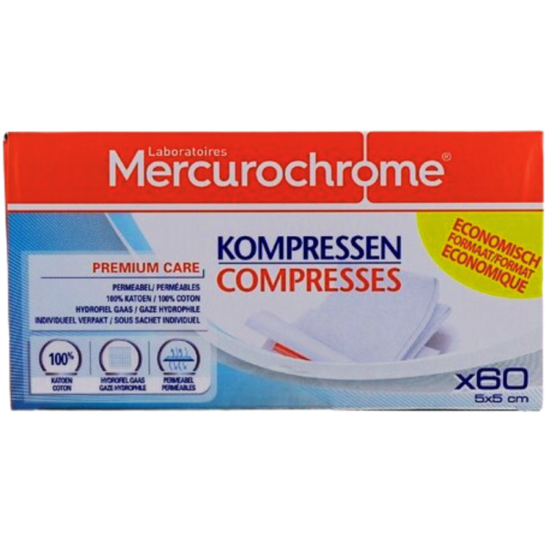 Kompressen 5 x 5cm 60 stuks