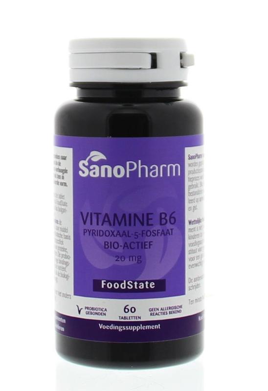 Vitamine B6 pyridoxine 20 mg 60tab