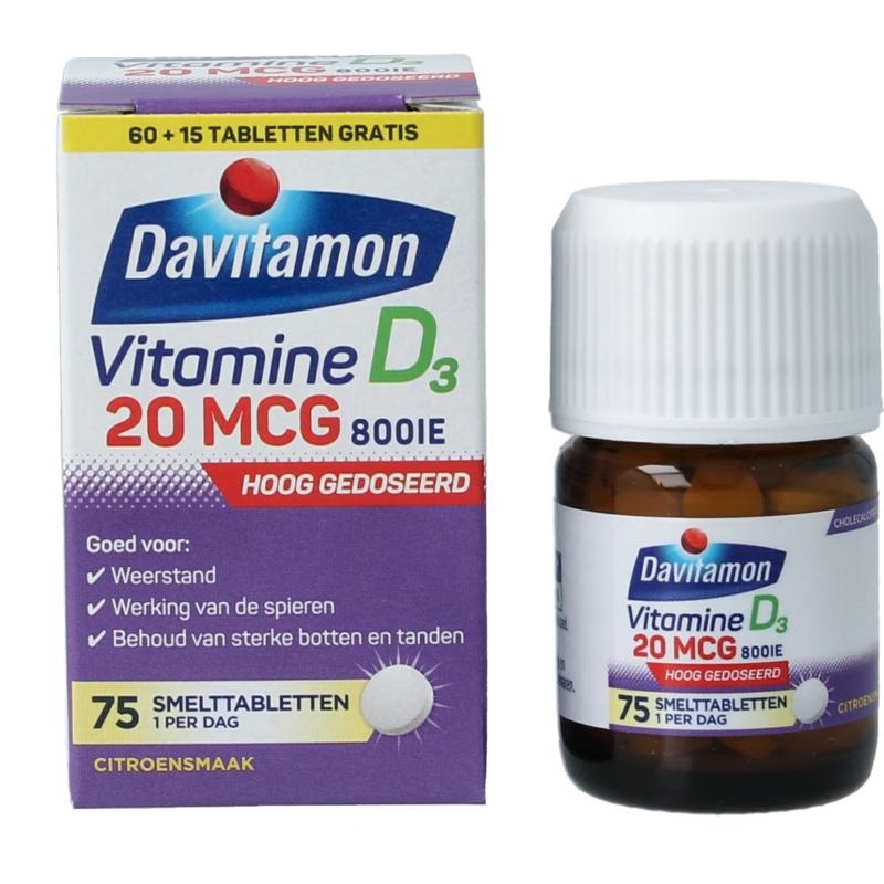 Davitamon Vitamine D 20mg 75tb