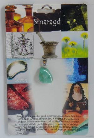 Hanger gezondheidssteen smaragd 1kaart